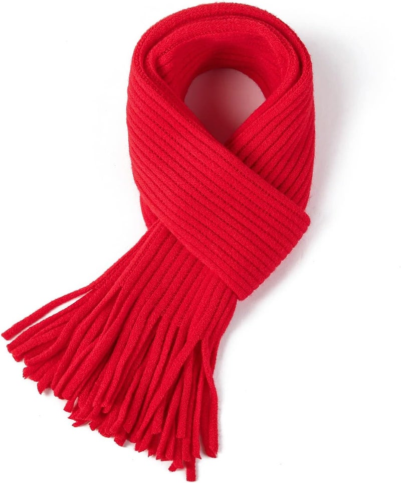 BEARUN Kids Knit Scarf Winter Fashion Solid Color Toddler Baby Scarves Neck Warmer Tassel Scarf for Boys Girls - Image 2